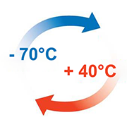 Ακριβής έλεγχος της θερμοκρασίας από 40°C έως -70°C