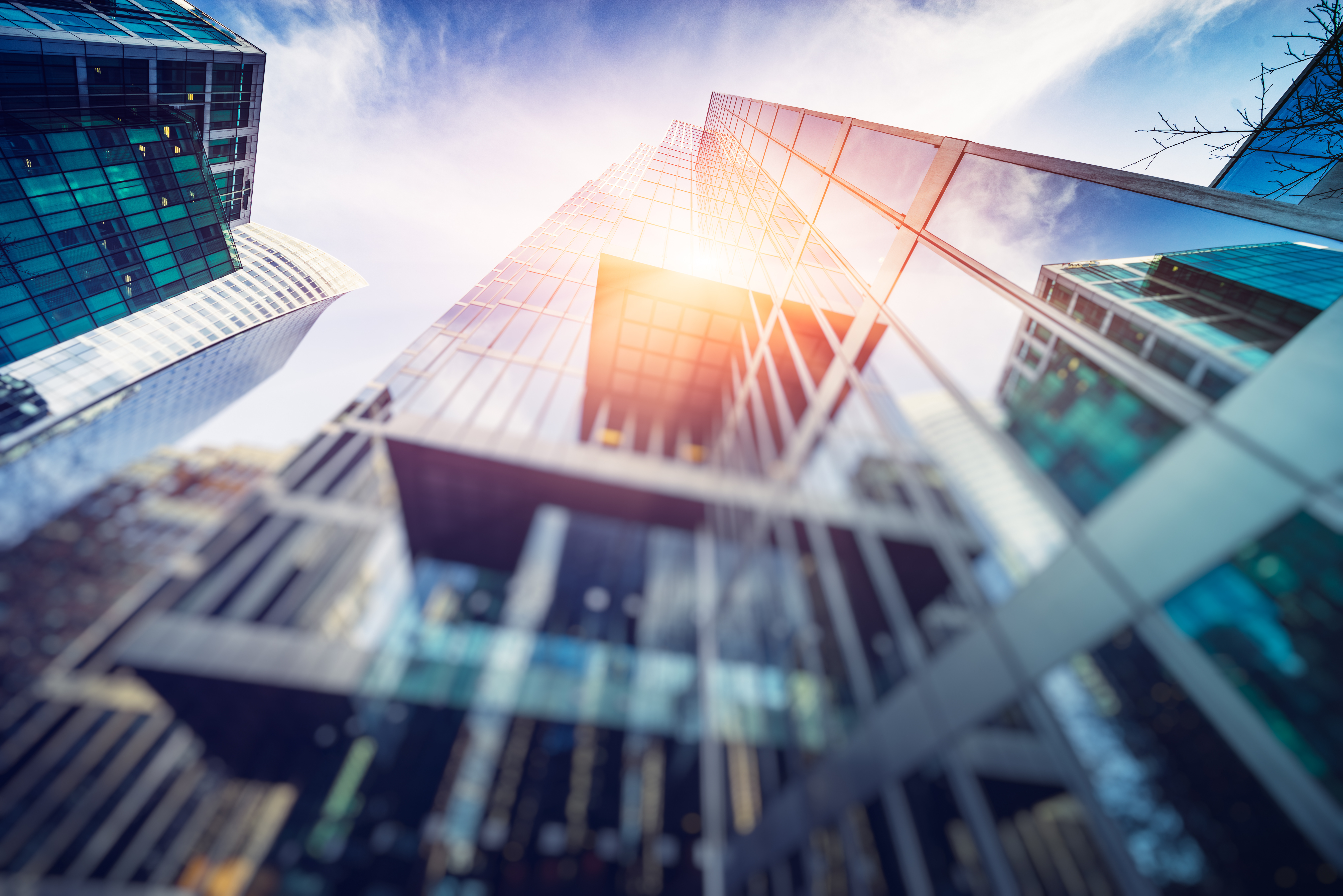 low angle view of skyscrapers