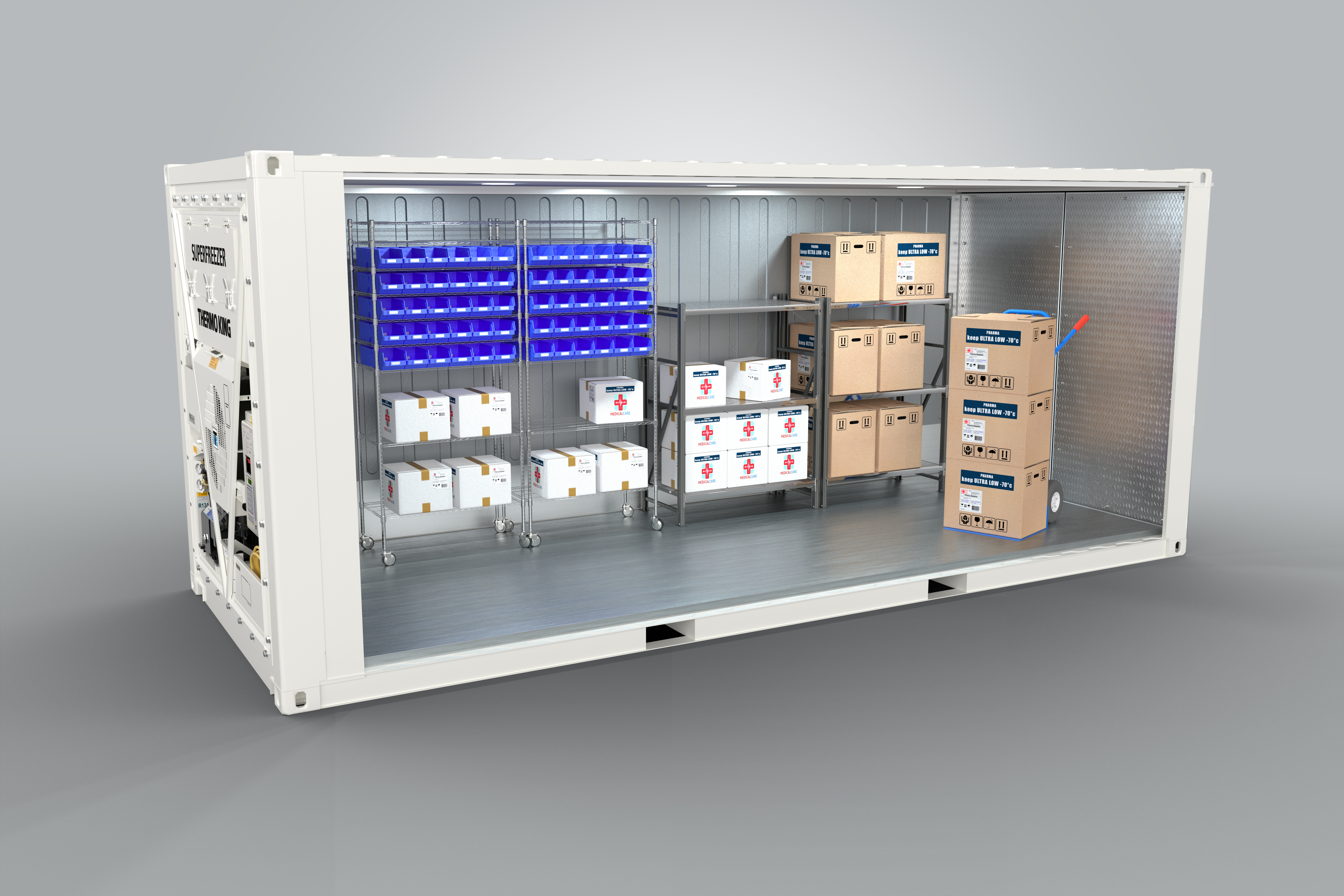 SuperFreezer 20ft Rendering Pharma Storage